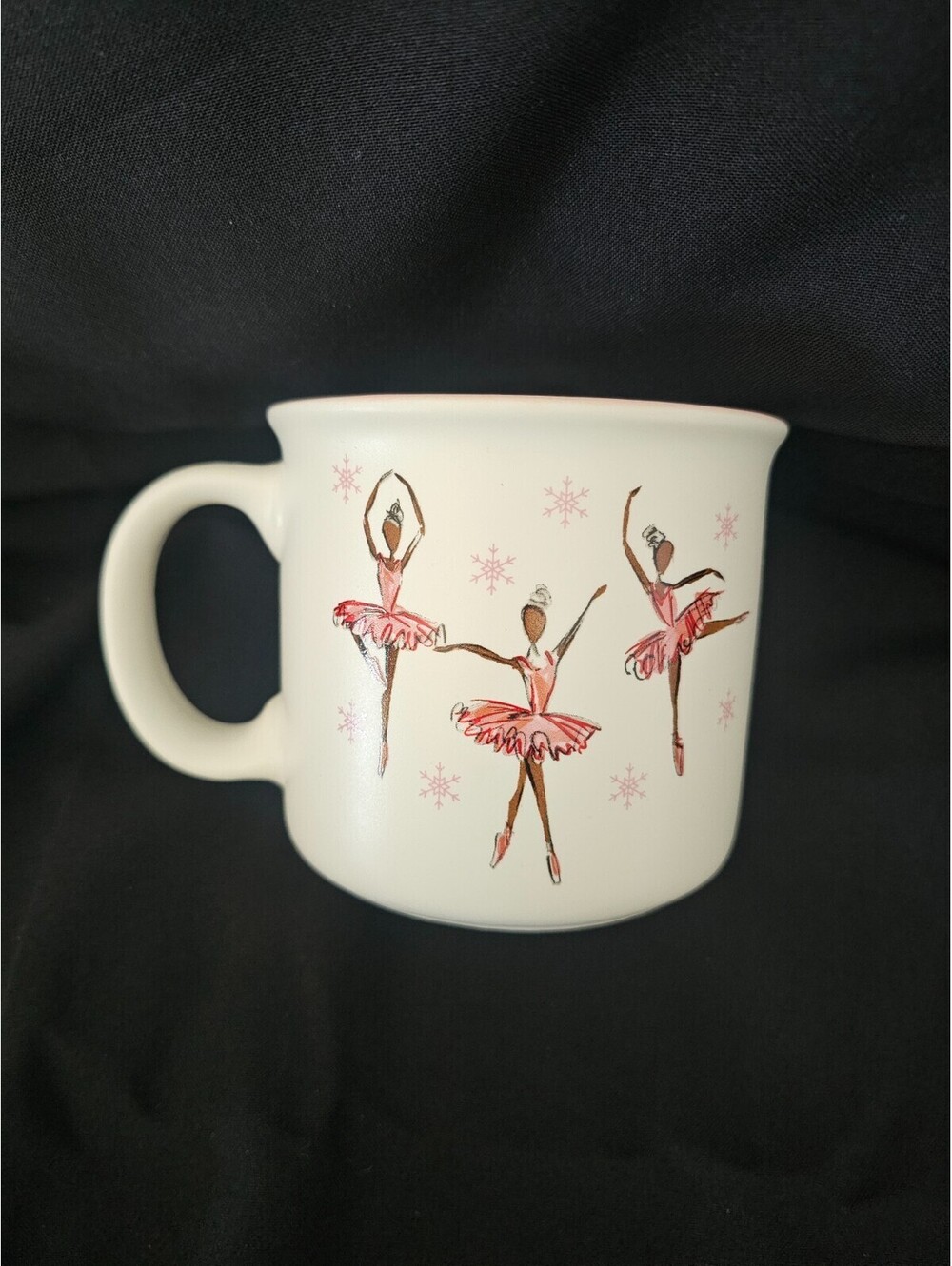 Peppermint & Pine Ballerina Ballet Dance Coffee Mug Cup Tea Pink Christmas 4"